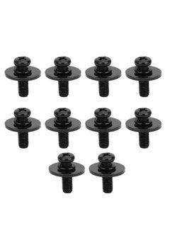 Thoraya 10Pcs Drum Kit Screw Black Metal Replacement Kits Musical Instrument AccessoriesBlack  - Image 1