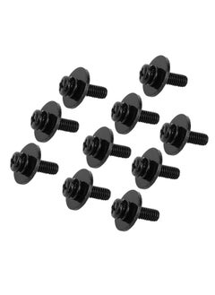 Thoraya 10Pcs Drum Kit Screw Black Metal Replacement Kits Musical Instrument AccessoriesBlack  - Image 2