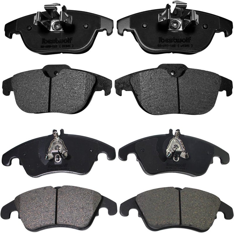 iiLentes Front and Rear Ceramic Brake Pads for Mercedes-Benz C250 C300 C350 E350 E400 E550 - Image 1