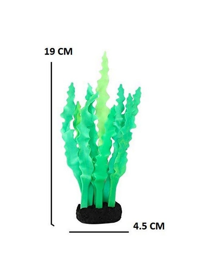 SRI Artificial Silicone Coral Aquarium Decoration Underwater Grass Ornament For Fish Tank (Green) - Image 2