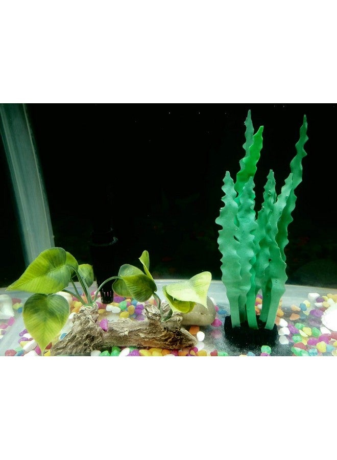 SRI Artificial Silicone Coral Aquarium Decoration Underwater Grass Ornament For Fish Tank (Green) - Image 1