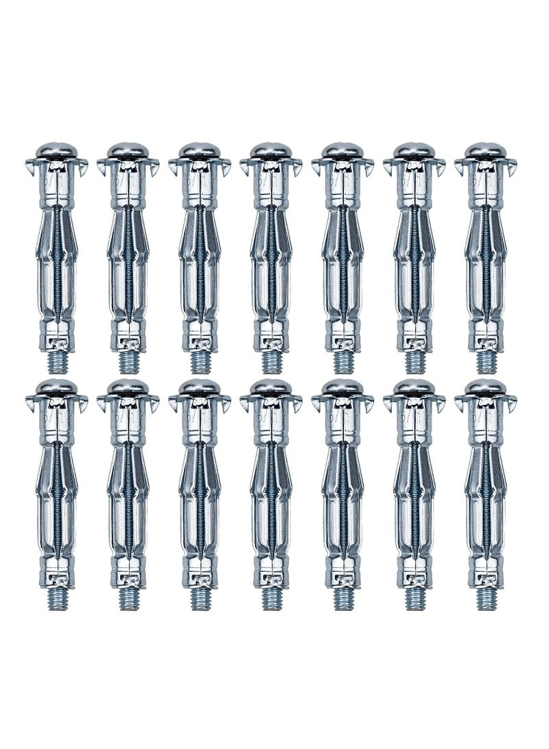 Y&D Metal Cavity Anchor, Fixing Zinc Plated Heavy Duty Plasterboard Drywall Anchors Hollow Wall Plugs M6*50MM for Anchor Screws Plaster Tile (20Pcs) - Image 1