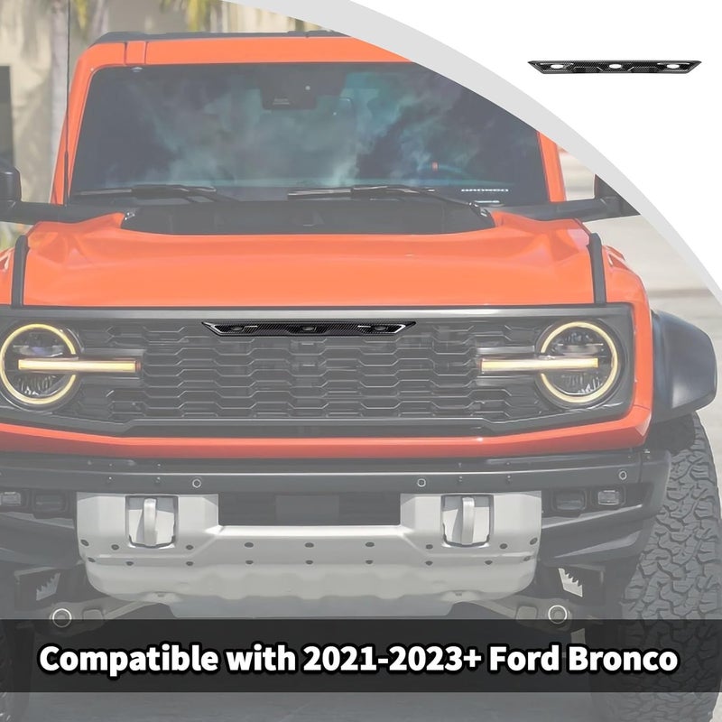 JWWY Bronco Front Grill Mesh Inserts Cover Trim - Image 3