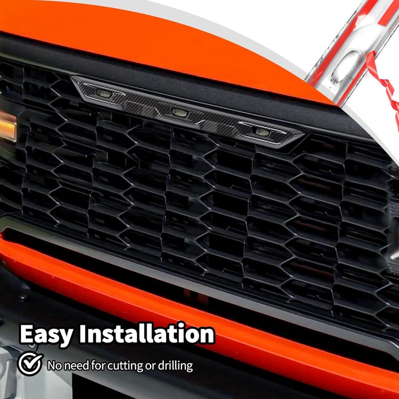 JWWY Bronco Front Grill Mesh Inserts Cover Trim - Image 4