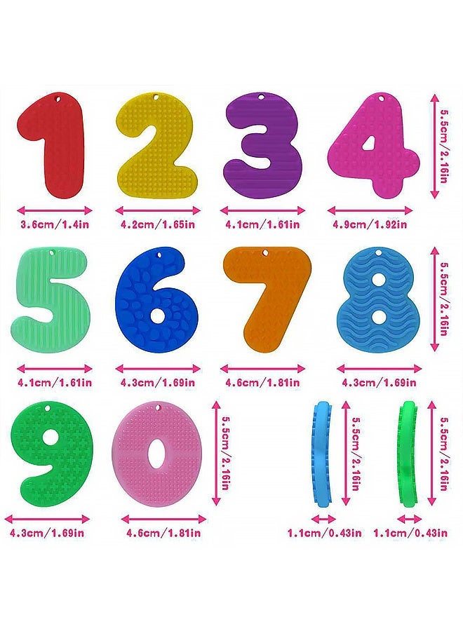 Quantum 10 Pcs Sensory Number Toys for Toddlers - Montessori Math Toys - Textured Stress Relief Number Toys for Toddlers 3-6 Educational Counting Toys for Preschool Stress Relief for Kids with ADHD Autism - Image 2
