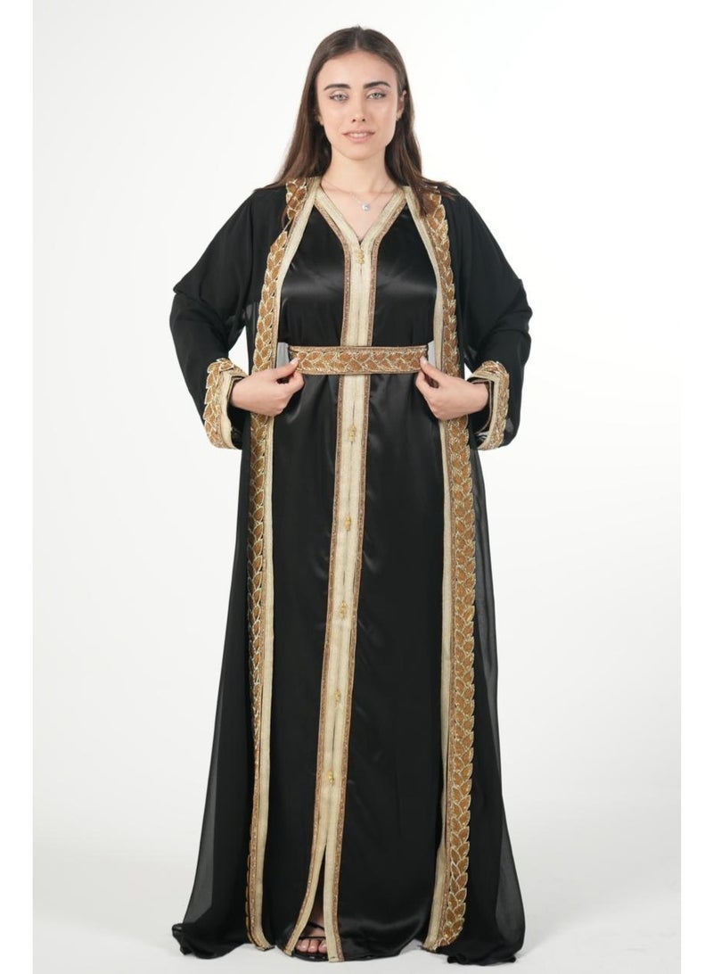 AL BENT AL SHARQIEH embroidered kaftan jalabiya dress - Image 1