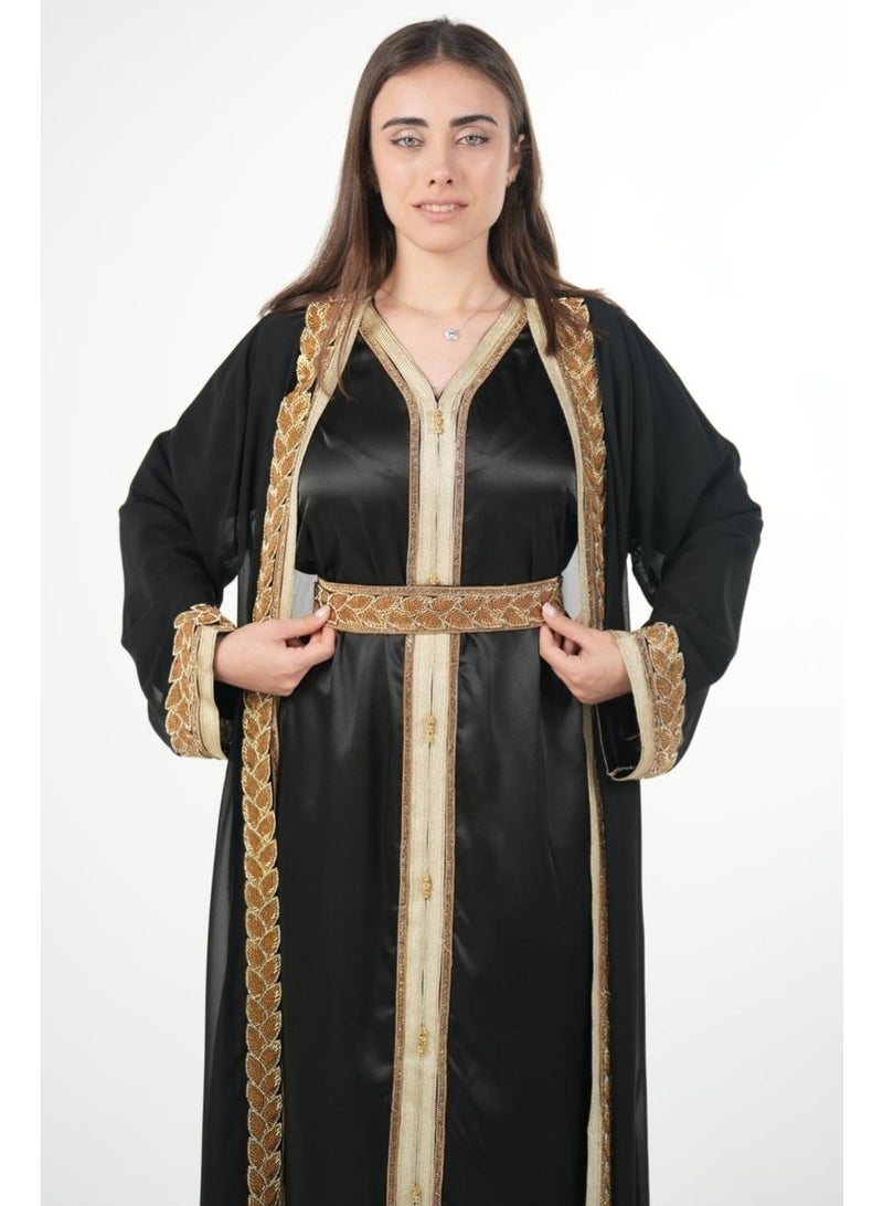 AL BENT AL SHARQIEH embroidered kaftan jalabiya dress - Image 2