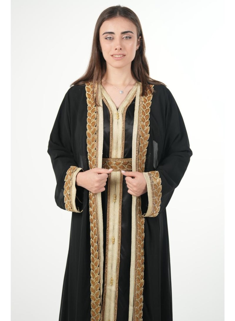 AL BENT AL SHARQIEH embroidered kaftan jalabiya dress - Image 3