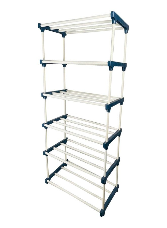 DEMARK 6 Layer Plastic Book Shelf Tall Narrow Storage Rack for Kids and Adults Modern Bookshelf Unit for Nursery, School, Home, and Office - Image 3