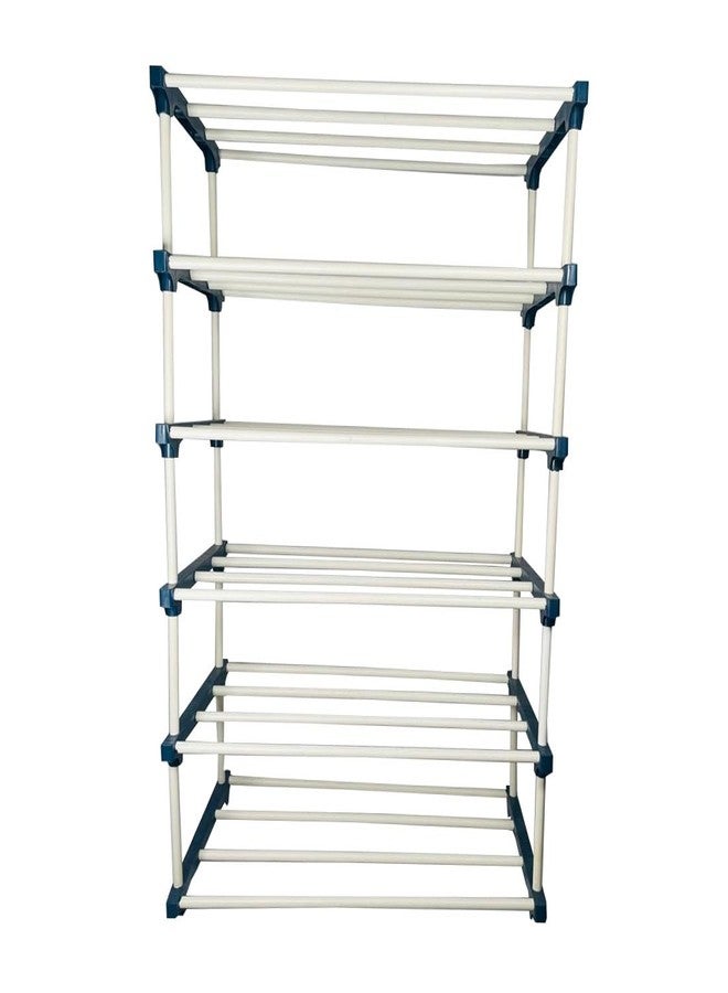 DEMARK 6 Layer Plastic Book Shelf Tall Narrow Storage Rack for Kids and Adults Modern Bookshelf Unit for Nursery, School, Home, and Office - Image 4