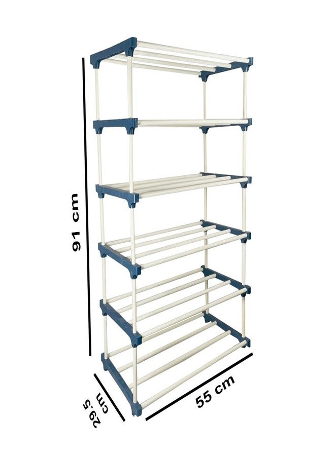 DEMARK 6 Layer Plastic Book Shelf Tall Narrow Storage Rack for Kids and Adults Modern Bookshelf Unit for Nursery, School, Home, and Office - Image 2