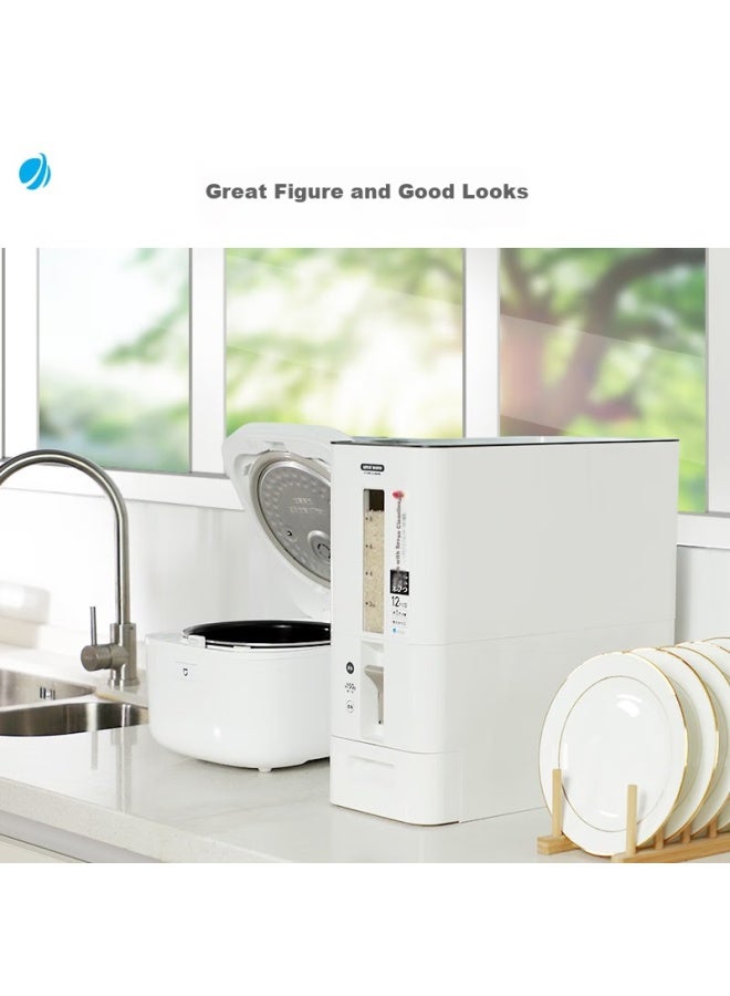 Asvel Rice Container With Insect-proof Design, Moisture-proof Rice Storage, Household Rice Storage Container, Automatic Rice Dispenser, Food-grade 6kg - Image 4