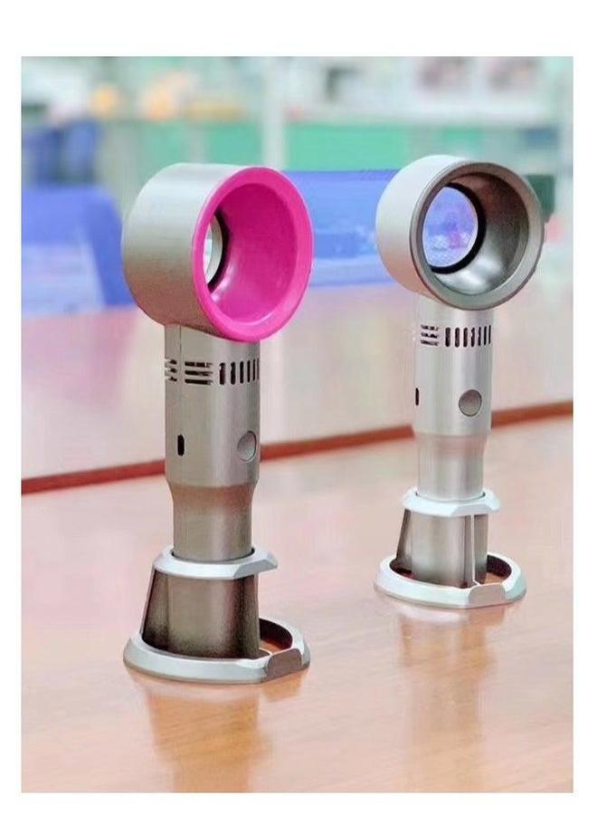HOMESTAR USB Rechargeable Portable Bladeless Fan Handheld,Mini Cooler No Leaf Handy with 3 Speed Adjustable Stand up Small Personal Foldable for Home Office Outdoor Travel  - Image 3