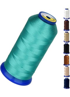 Generic Bonded Nylon Thread for Sewing Heavy Fabric, Leather,Upholstery,Jeans and Wig; Heavy Duty; #69 T70 Size 210D/3 1400 Yards (Aquamarine)  - Image 1