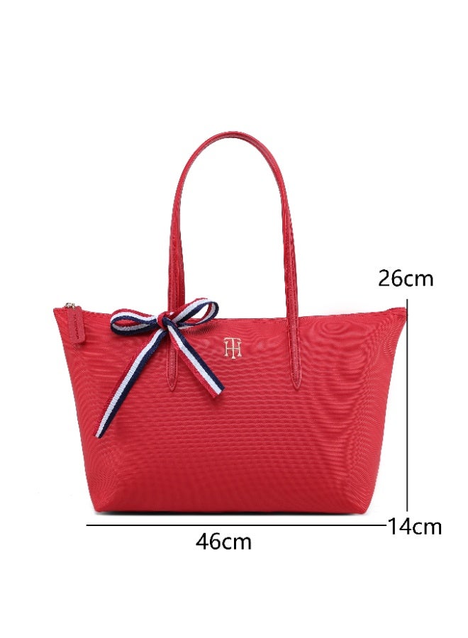 TH Tommy Hilfiger Tote Bag for Women , Fashion Versatile Signature Tape Large Capacity Shoulder Bag Handbag for Travel, Work, Gym, - Image 5