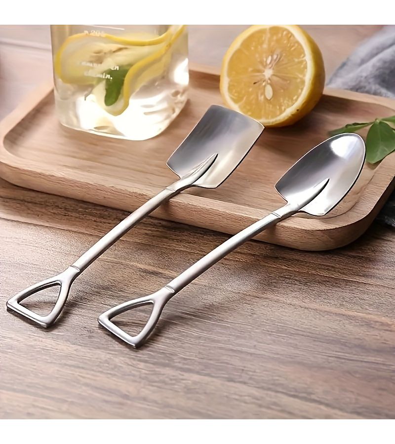 24 Pack 6.1 Inch Dessert Mini Spatula and Fork Set with 8 Spatulas 8 Spoons and 8 Forks Silvery - Image 5