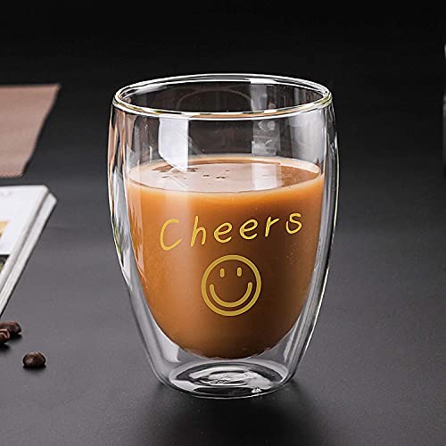 Baskety Double Walled Glasses with Lid 350ml Borosilicate Thermal Glasses for Coffee, Latte & Macchiato (Set of 1) - Image 3