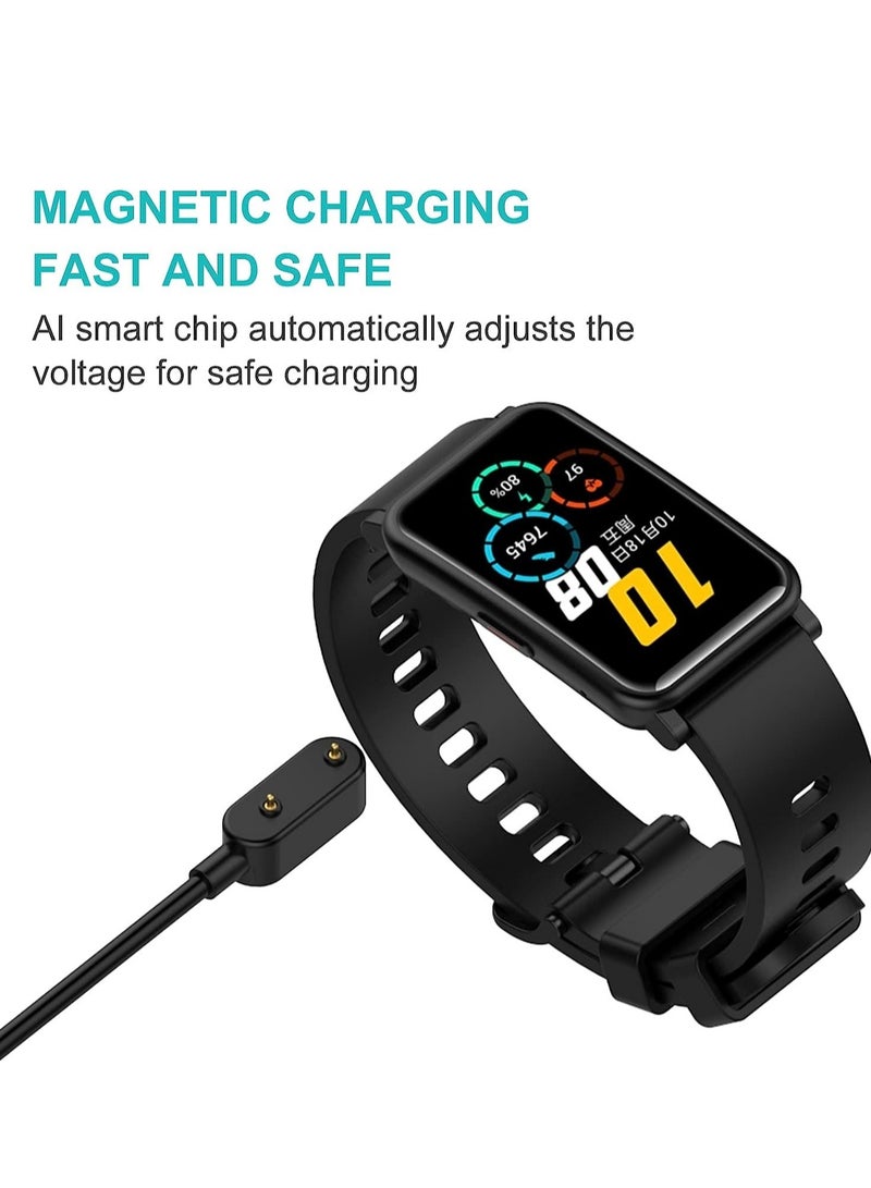 ELTRAZONE Charger Compatible with Huawei Watch Fit, USB Charging Cable Cord Base Dock Charger Adapter Stand For Huawei Band 6 smartwatch (White) - Image 2