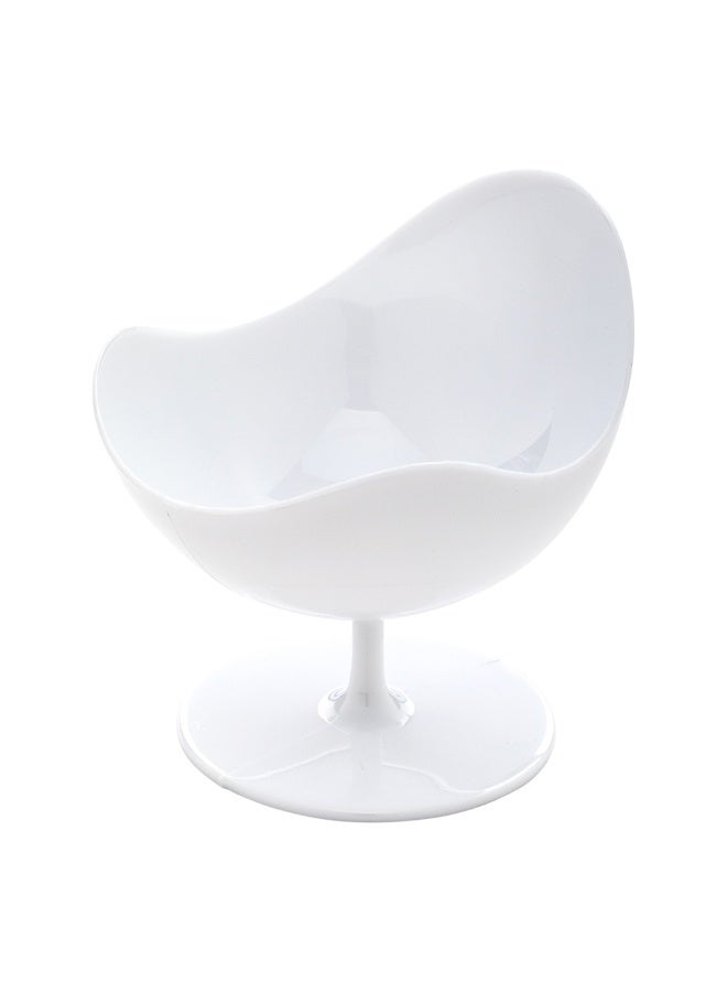 Restaurantware 1.5 Ounce Mini Dessert Cups, 100 Disposable Parfait Cups - Mimics The Look Of Ball Chairs, With Stem, White Plastic Dessert Bowls, Premium, Serve Appetizers or Snacks - Image 1