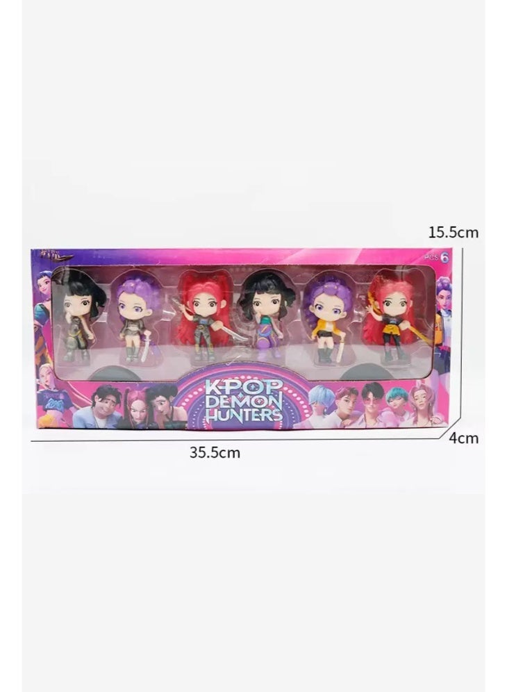 Figures Kpop Demon Hunters Action Figure Home Decor Desk Ornament For Hunters Fans 6pcs set - Image 2