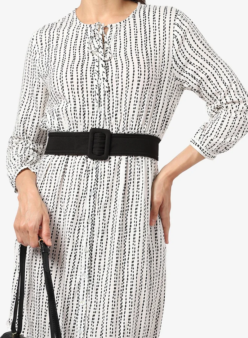 صوص هاوت Black Solid Waist Belt