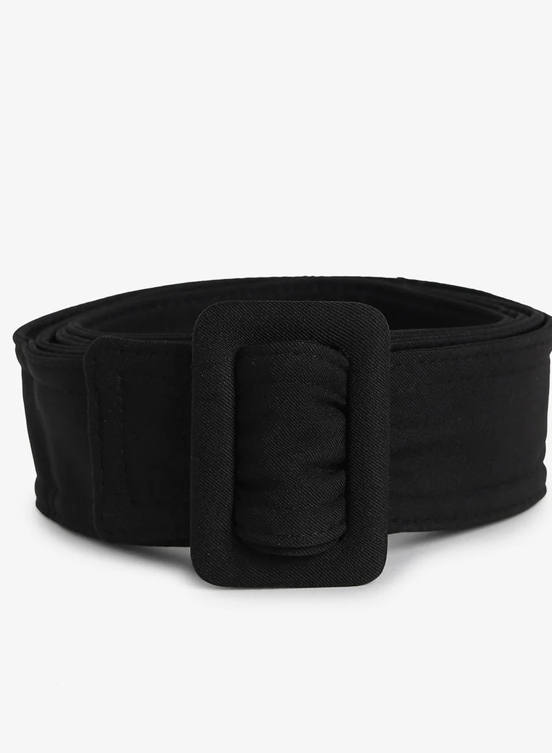 صوص هاوت Black Solid Waist Belt