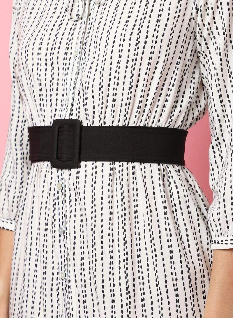 صوص هاوت Black Solid Waist Belt