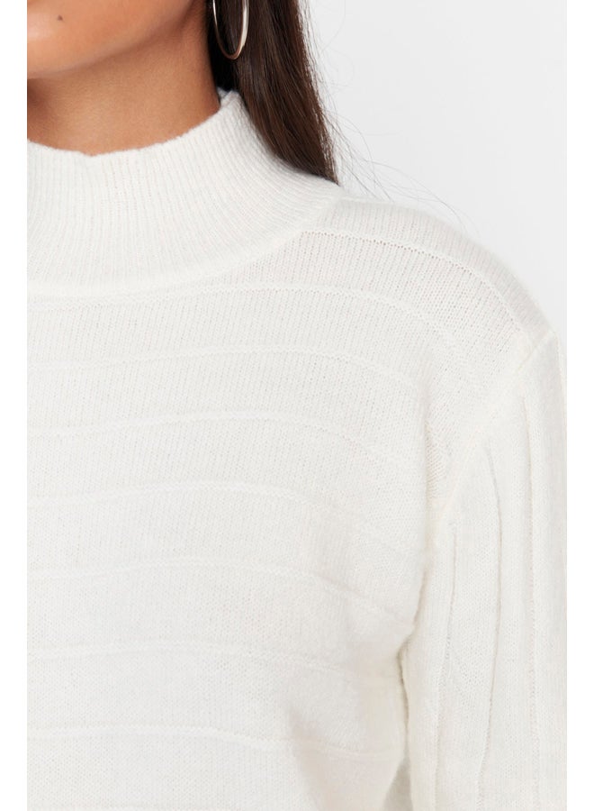 trendyol Sweater - Off-White - Relaxed - Image 4