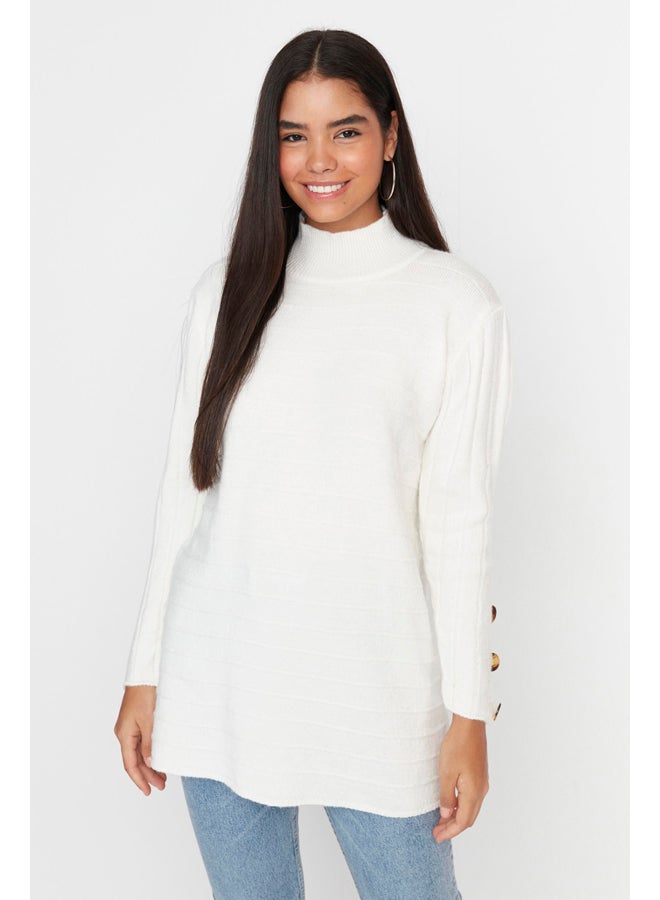 trendyol Sweater - Off-White - Relaxed - Image 2