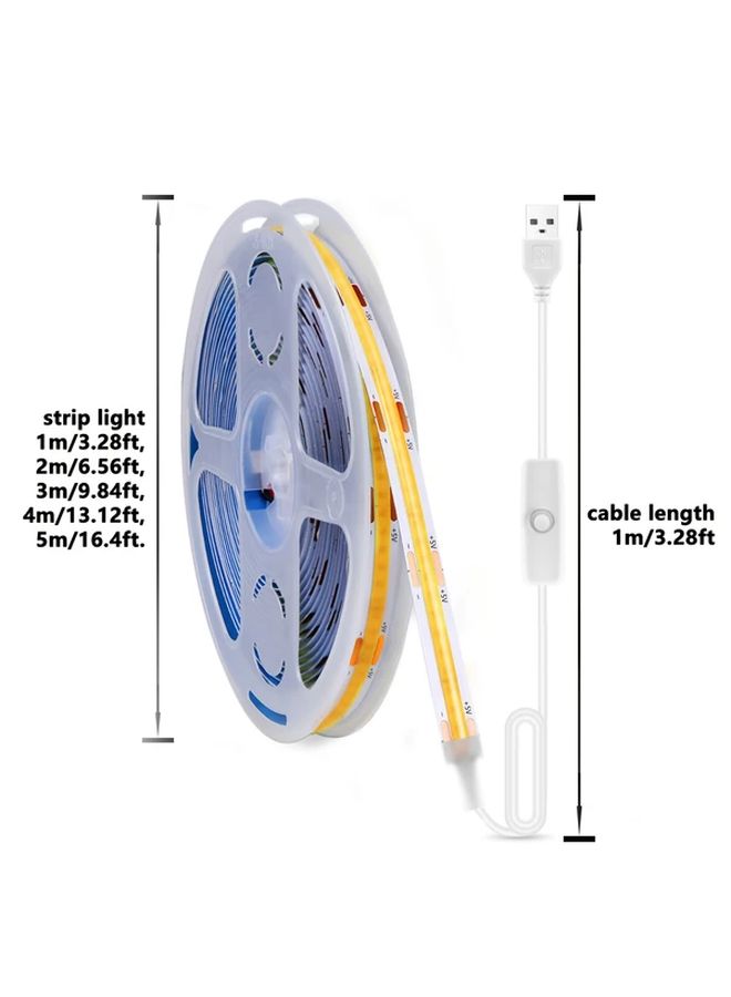 Flexible COB LED Strip Light 4000K 13 12FT With Adhesive Easy Install For Cabinet - Image 3