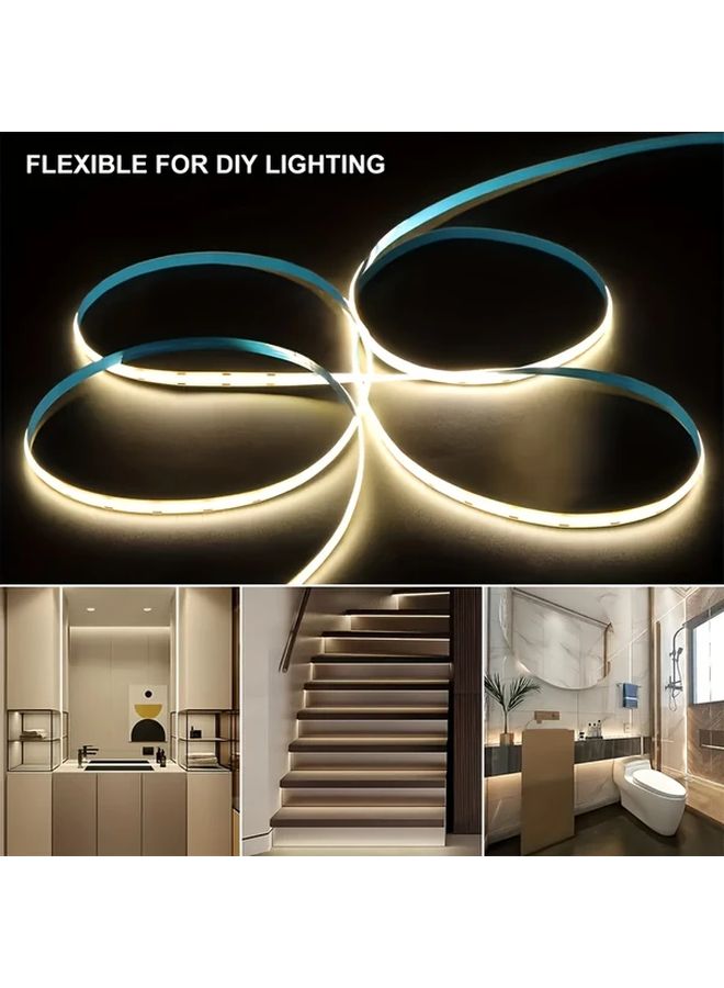 Flexible COB LED Strip Light 4000K 13 12FT With Adhesive Easy Install For Cabinet - Image 5
