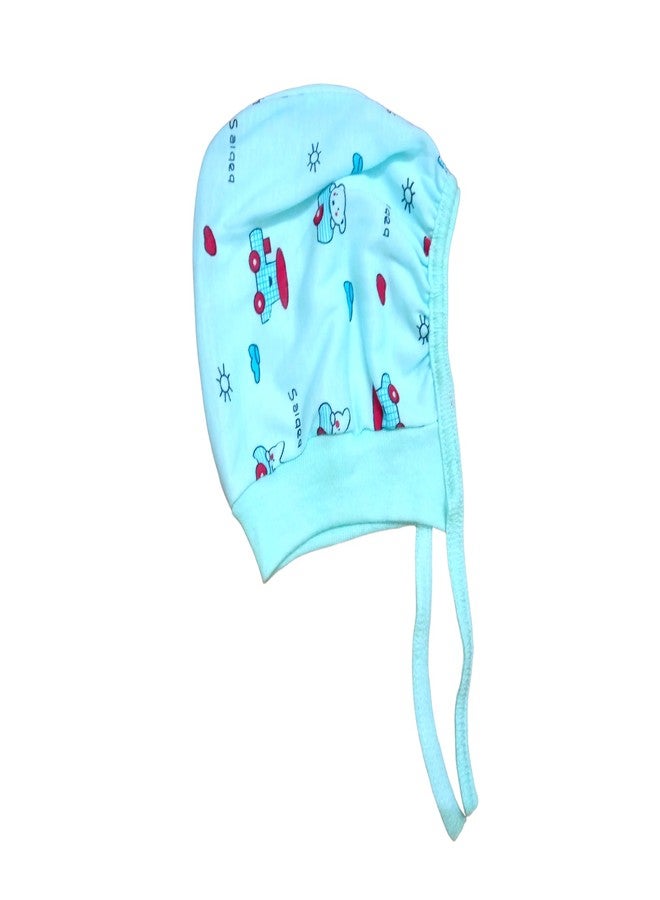 JUSTLIST Multicolor Stylish Cute New Born Baby Boy & Baby Girl Soft Cotton Double Layer Knot Cap Set (0 to 3 Months) | Pack of 3 | Color & Design May Vary - Image 2