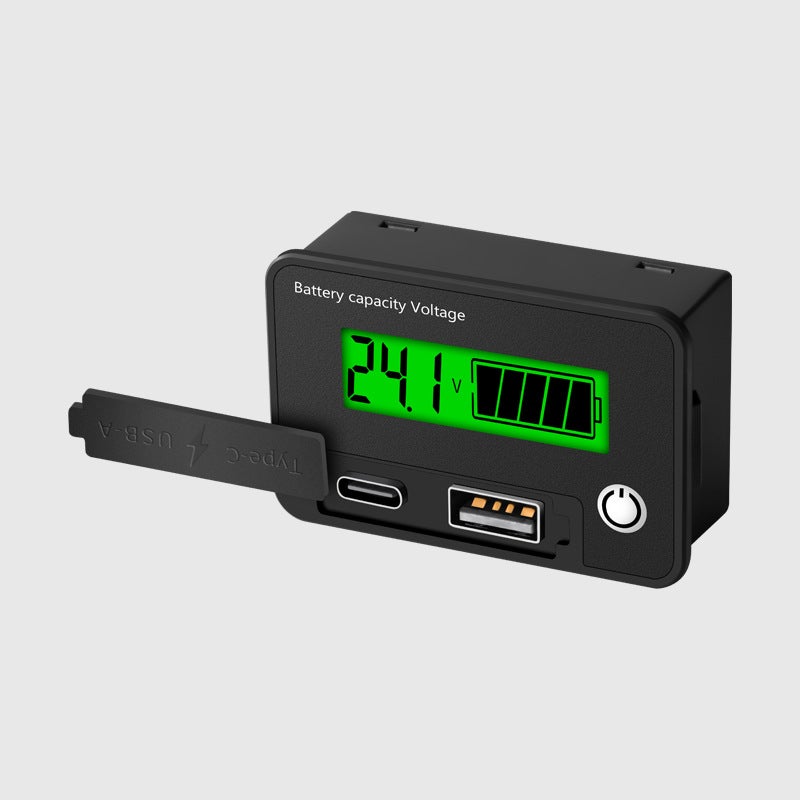 Usb Fast Charge Type-C Meter Dc8-30V Dc Battery Meter Display Lead-Acid Battery Lithium - Image 4