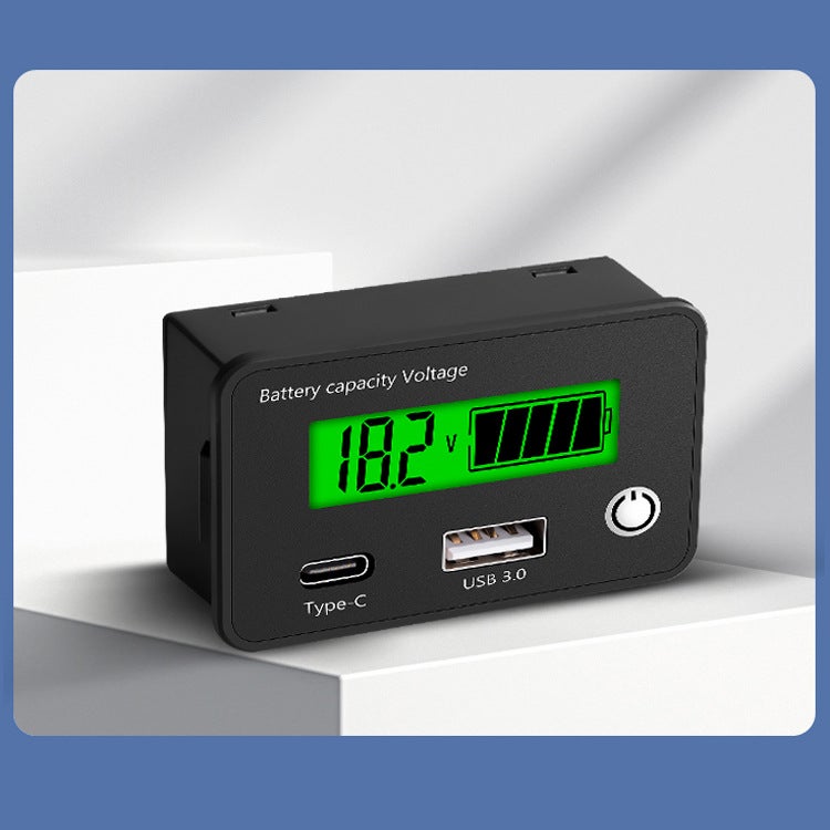 Usb Fast Charge Type-C Meter Dc8-30V Dc Battery Meter Display Lead-Acid Battery Lithium - Image 5