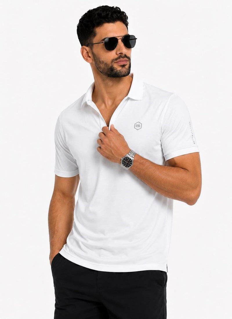 بريما إيس رجالي Polo الهواء الطلق والنشاط لاكشري White - Image 1