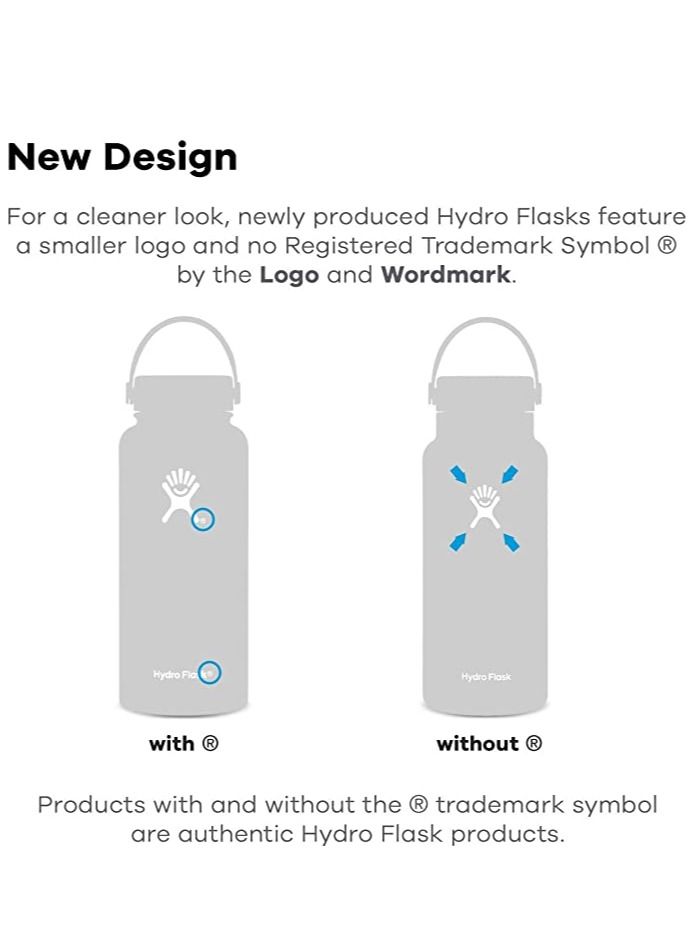 Hydro Flask زجاجة ماء ستانلس ستيل قابلة لإعادة الاستخدام بسعة 32 أونصة مع غطاء قشة - معزولة بالفراغ، آمنة في غسالة الصحون، خالية من BPA، غير سامة - Image 3