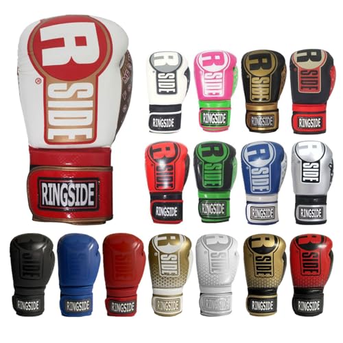 Ringside Apex Flash Sparring Gloves IMFTech Boxing Gloves with Secure Wrist Support Synthetic Boxing Gloves for Men and Women Red and White 14 Oz