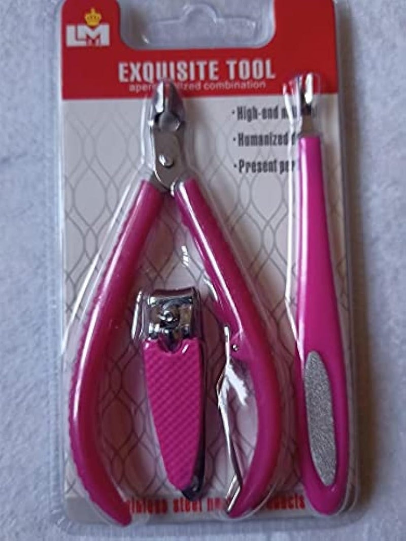 LM Manicure Pedicure Set Nail Clippers - 3 Pcs