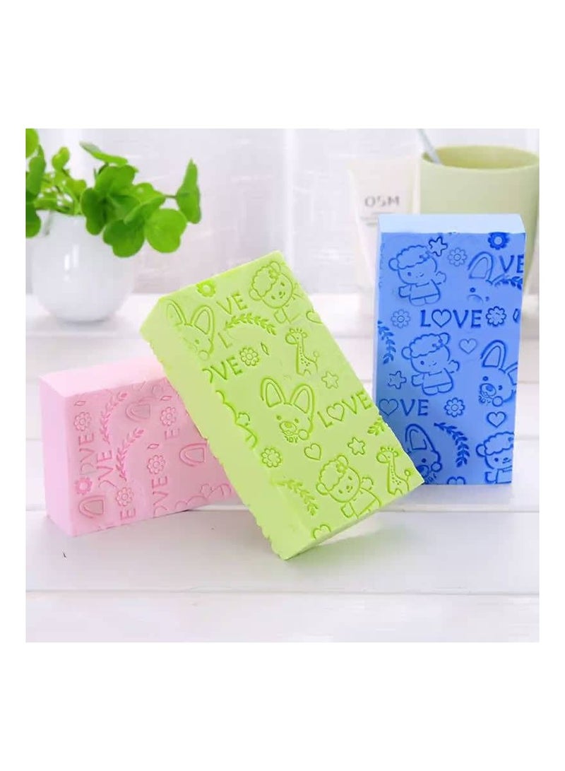 BEAUTY PLUS Ultra Soft Exfoliating Sponge Shower Brush,4PCS Bath Sponge Dead Skin Remover, Exfoliating Massager Cleaning Shower Scrubber Brush for Adults Children and Pregnant Women Reusable  - Image 4
