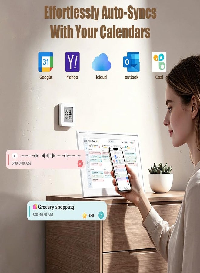 Mitoart 10.1 Inch Digital Calendar with IPS Touch Screen - Smart Electronic Calendar & Planner, Sync & Custom Alerts, Ideal Home Office Management Tool - Image 2