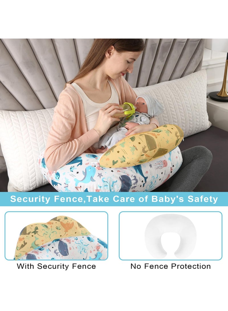 Nursing Pillow for Breastfeeding,Ergonomic Baby Feeding Pillows with Removable Washable Cotton Slipcover, Adjustable Waist Strap,Plus Size,More Support for Mom and Baby - Image 5