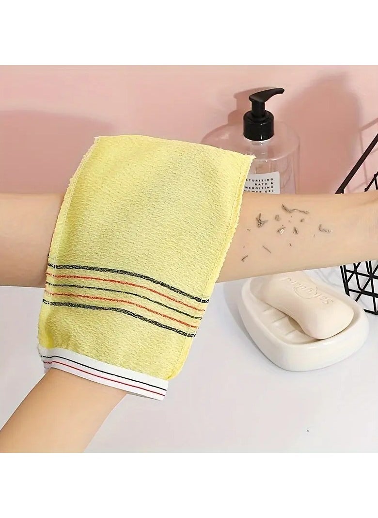 LANGMANNI Exfoliating Shower Gloves and Towel Set – Deep  - Image 3