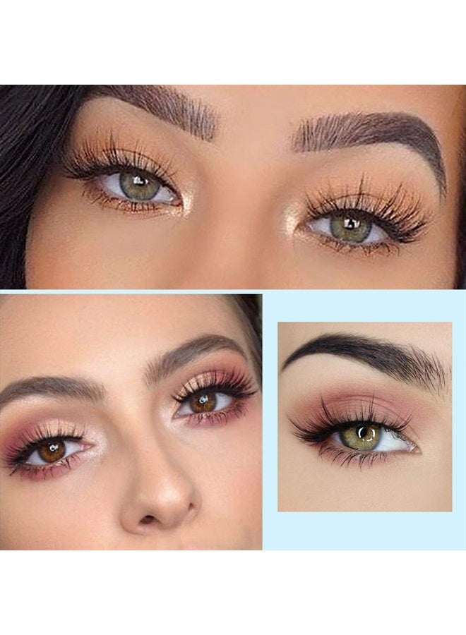 DYSILK Eyelashes Mink Lashes - Wispy Eyelashes 5 Pairs 6D Lashes Kit - False Lashes Natural Look Eye Lashes Cat Eye Fake Eyelashes Volume Lashes Strip | 006-15.2mm - Image 4