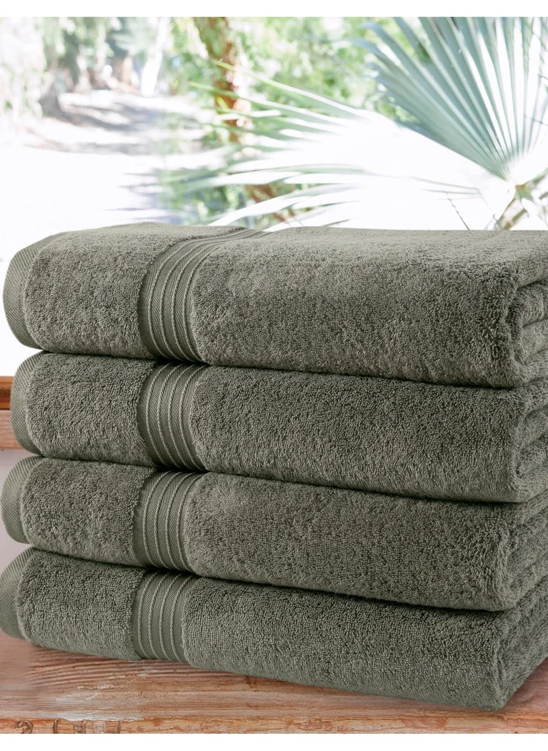 Bliss Casa Bliss Casa 4-Piece Bath Towels, 100% Combed Cotton 550 GSM Superior Quality, Quick Dry Highly Absorbent Thick Soft Hotel Towles for Bath And Spa Bathroom Towel Set 70x140cm