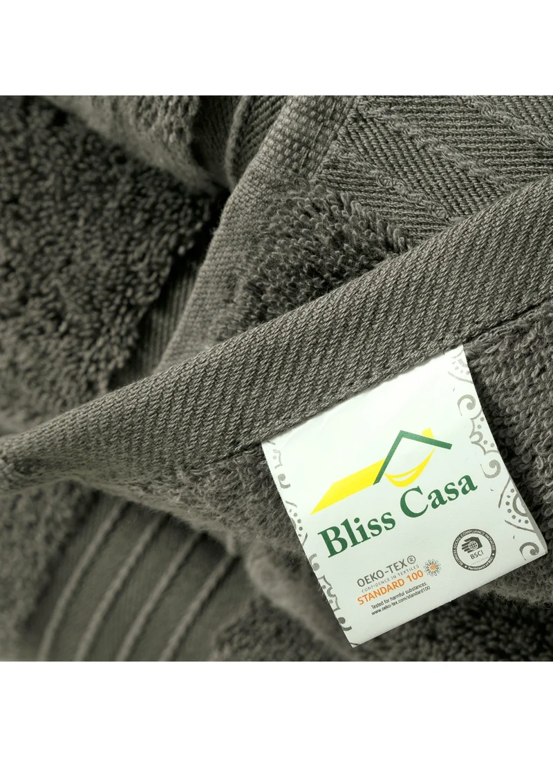 Bliss Casa Bliss Casa 4-Piece Bath Towels, 100% Combed Cotton 550 GSM Superior Quality, Quick Dry Highly Absorbent Thick Soft Hotel Towles for Bath And Spa Bathroom Towel Set 70x140cm