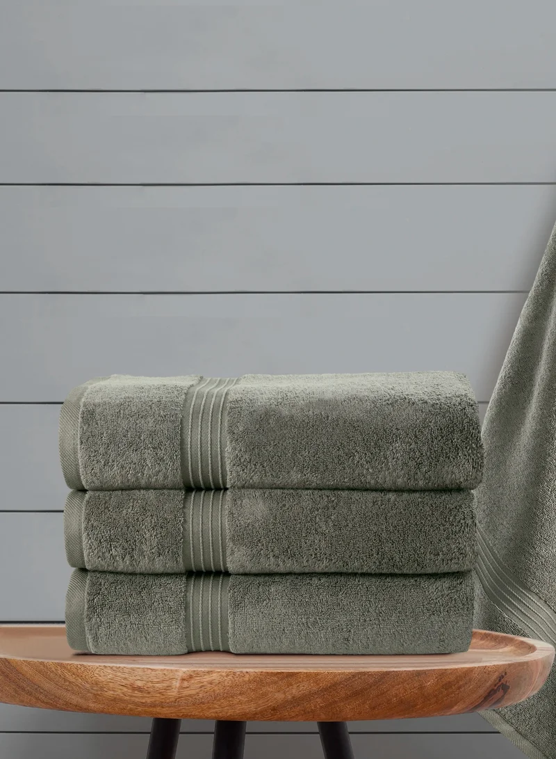 Bliss Casa Bliss Casa 4-Piece Bath Towels, 100% Combed Cotton 550 GSM Superior Quality, Quick Dry Highly Absorbent Thick Soft Hotel Towles for Bath And Spa Bathroom Towel Set 70x140cm Grey 70x140cm