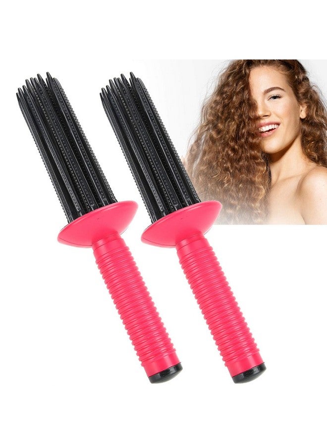 Naroote مشط تجعيد الشعر الفلّافي المضاد للانزلاق، أداة تجعيد محمولة بـ 17 سنًّا، فرشاة شعر دائرية، أدوات تصفيف احترافية لصالونات الشعر والمنازل - Image 5