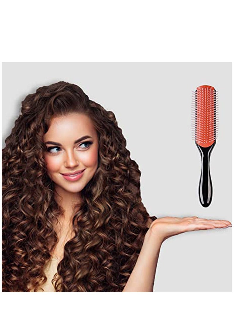 نيبمينينت فرشاة شعر للشعر المجعد الطبيعي ، مشط بلاستيكي صغير للتجفيف والشعيرات النايلون الرطب - Image 4