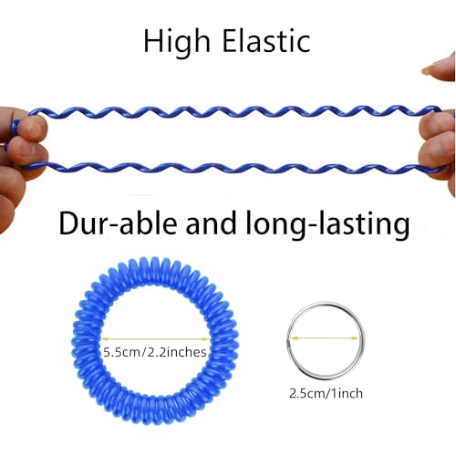 HAMIYELL Pack of 36 Colorful Spring Spiral Wrist Coil Key Chain, Wristband Key Ring (Assorted Color) - Image 2