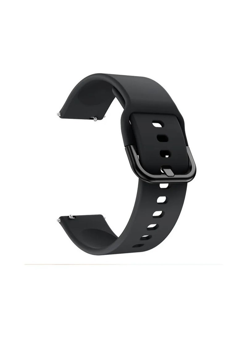 HEXABEX Silicone Strap 20mm Band Compatible with Samsung Galaxy Watch 7/ Watch FE/ Watch 6 / Watch 5 / Watch 4 / Active 2 Black  - Image 2